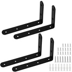 Luomorgo 4 Pcs Brackets For Shelves, Heavy Duty Stainless Steel Shaped Br.... Fixed Price $9.99.