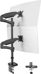 Vertical Dual Monitor Mount, Stacked Stand For 2 Computer Screens Up. Fixed Price $99.17.