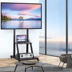Adjustable Tv Cart Floor Stand Mount Rolling Trolley For 32- 100'' W/ Wheels. Fixed Price $93.90.