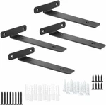 4 Pack Floating Shelf BRACKETS,6 Inch Heavy Duty Industrial Wall Black. Fixed Price $37.32.