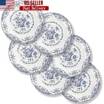 Elegant Ceramic Dinner Plates Set Scratch Resistant Dishwasher Safe Unique Gift. Fixed Price $62.38.