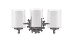Craftmade Prime 3 Light Aged Galvanized Vanity Wall With Clear/frosted Glass. Fixed Price $83.99.
