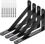 Heavy Duty Shelf Brackets, 8 X 5 Wall Mount Steel For Floating. Fixed Price $19.74.