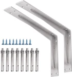 Heavy Duty Stainless Steel Brackets 16X10X2, Pack With Hardware. Fixed Price $131.99.