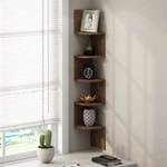 5-TIER Floating Corner Shelf, Wall Mount Shelves For Storage And Display,walnut. Fixed Price $27.79.