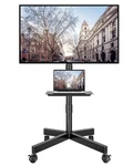 Bontec Mobile Tv Stand Cart Tilt Rolling Wheels 23-60 Holds 88 Lbs Black. Fixed Price $51.99.