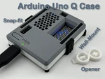 Arduino Uno Q Snap-fit Slim Case W/ Wall Mount. Fixed Price $12.99.