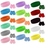 Exinddea 48 Pcs Neon Sweatbands 16 Sets Sports Headband Wristbands. Fixed Price $57.07.