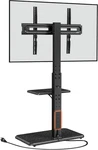 Perlegear Floor Tv Stand With Power Outlet, Universal For Black. Fixed Price $175.56.