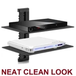 2 Dual Glass Shelf Wall Mount Tv Cable Game Console PS4 Wii Xbox Dvd Bracket. Fixed Price $37.99.