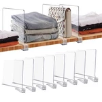 Shelf Dividers 8 Pack Clear Acrylic Adjustable Closet Organizer Joy Decor Wood. Fixed Price $35.99.