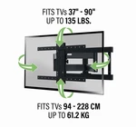 Sanus Full-motion 37''- 90'' 135 Lbs SLF428-B1 Tv Wall Mount. Fixed Price $99.99.