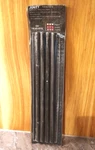 Mohawk Jolly Gloss Black 1/2" X 12" Ceramic Wall Tile Trim Set 4 Pc. Fixed Price $19.99.