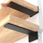 Leopo 6 Inch Pack Floating Shelf Brackets, 1/5 Thick Heavy Duty Rustic Indust. Fixed Price $21.24.