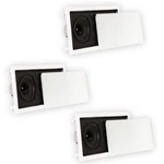 Theater Solutions TSLCR5 Flush Mount Speakers Dual Woofer In Wall 3 Pack. Fixed Price $171.99.