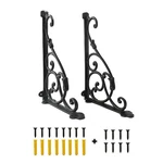 0-MOYI 2PCS Large Shelf Brackets Cast Iron Wall Mounted Vintage Decorative Re.... Fixed Price $44.40.