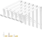 6 Pack Closet Rod Brackets, Wall Mounted Shelf Support, White. Fixed Price $57.57.