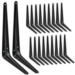 20 Pack Shelf Brackets 12 Inches, Heavy Duty Black Iron Metal Floating .... Fixed Price $43.35.