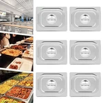 6PCS Stainless Steel Catering Food Pan Lids, Seamless & Durable Design. Fixed Price $32.63.