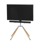 One For All Free-standing Swivel Quadpod Universal Tv Stand, Oak & Gun Metal Gre. Fixed Price $230.84.