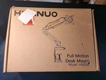 New Huanuo Single Monitor Full Motion Desk Mount Model # HNSS6. Fixed Price $20.00.