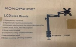 Monoprice 3-WAY Adjustable Tilting Desk Mount Bracket Lcd 502 Black. Fixed Price $29.49.