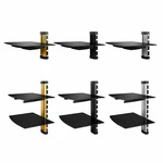 1/2 Tier Floating Wall Mounted Strengthened Tempered Glass Shelf For Cable Boxes. Fixed Price $20.20.