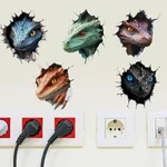 3D Wall Stickers Dragon Probes Break Decals Head Peel And Stic.... Fixed Price $14.05.