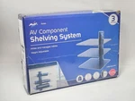 Avf 3 Shelf Wall Mounted Component Stand Steel Glass Shelving Black. Fixed Price $71.25.