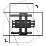 Hillport Portrait Swivel Tv Wall Mount, 90 Vertical Screen 132LBS DY5595. Fixed Price $157.84.