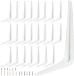 Zoenhou 24 Pack 8 X 10 White Shelf Brackets, Heavy Inch,. Fixed Price $40.21.