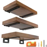 Leopo 10 6 Pack Openwork Shelf Brackets For Diy Inch, Black. Fixed Price $46.99.