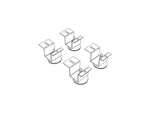 Hon H20040AG Brigade Pedestal Adjustable Glides, X 2", Black. Fixed Price $42.99.