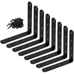 8 Pcs Black Stainless Steel Bracket 5 X Inch Corner Heavy Duty So.... Fixed Price $27.25.