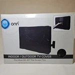* New Onn Indoor/outdoor Tv Cover 60- 65" Black Weather Resistant. Fixed Price $11.44.