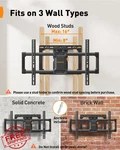 Perlegear Full Motion Tv Wall Mount 42-90IN, 132LBS, PGLF8. Fixed Price $103.99.