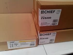 Chief Fusion Large Height Adjustable Flat Panel Mount Wiht Accesory Shelves. Fixed Price $225.00.