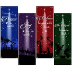 2 X 6 Ft Christmas Church Banners For Sanctuary Wall, Hanging Nativity Scene .... Fixed Price $45.16.