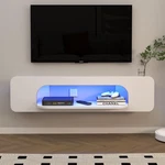 Floating Tv Stand With Led Lights, 58'' Wall Mounted Shelves 1 Open S.... Fixed Price $146.39.