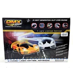 Dmxslots Racer 4-CAR 2.4GHZ Set, Multi-color 18' Track, Ages 8+. Fixed Price $159.00.