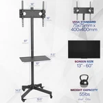 Vivo Mobile Tv Cart For 13" To 60" Lcd Led Plasma Flat Panel Stand With Wheels. Fixed Price $69.99.