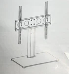 Perlesmith Adjustable Height Universal Stand W/ Tempered Glass Base PSTVS05. Fixed Price $47.98.