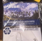 Boise Aspen Premium Recycle Copy Paper 8.5" X 11" 24 #96 Bright White 500 Sheets. Fixed Price $14.00.