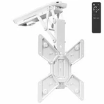 White Electric Motorized Flip Down Pitched Ceiling Tv Mount, 23" 55" Screen. Fixed Price $159.99.