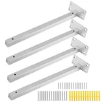 Luomorgo 4 Pcs 16" Floating Shelf Bracket Stainless Steel Inch, Silver. Fixed Price $33.11.