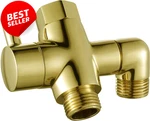 Brass Shower Diverter Valve 3-WAY G1/2 Polished Gold Us. Fixed Price $38.79.