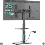 Wali Tall Stand With Power Outlet & Av Shelf, Swivel Mount For 32-75". Fixed Price $157.48.