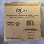 Onn Full Motion Wall Mount For 10"- 50" Tvs With Tilt And Swivel Hdmi Cable. Fixed Price $19.86.