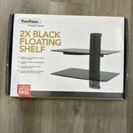 Vonhaus Floating Wall Mounted Shelf 2 Tempered Glass Shelves Tv Game Consoles. Fixed Price $17.99.