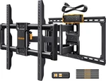 Perlegear Full Motion Wall Mount With Power Strip For 42 90 Inch Tvs Black. Fixed Price $163.56.